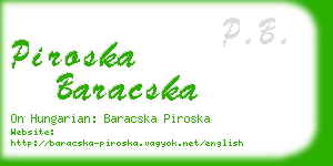 piroska baracska business card